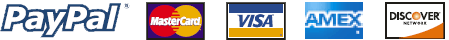 Paypal : Mastercard, Visa, American Express, Discover